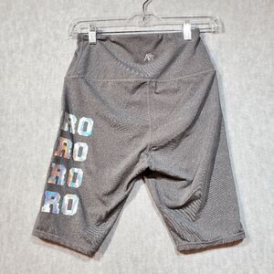 Aéropostale Shorts Womens Medium Gray Activewear Biker High Waisted Logo Pull On